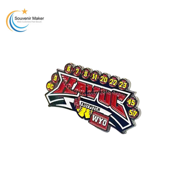 Custom Soft Enamel Fastpitch Softball Lapel Pins