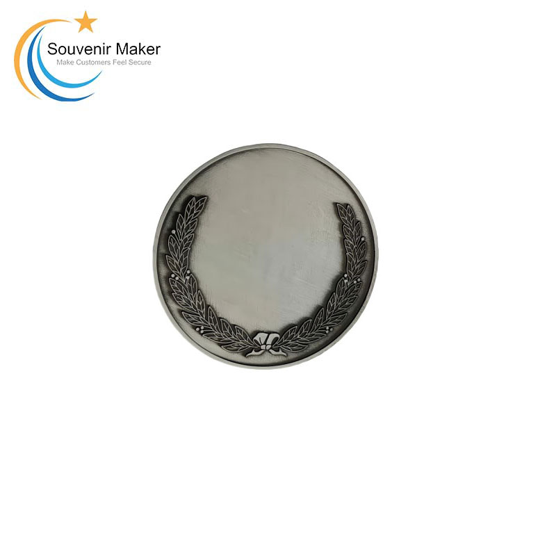 Custom Antique Silver Texture Challenge Coins