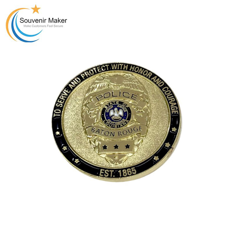 Custom Police Bright Gold Coin