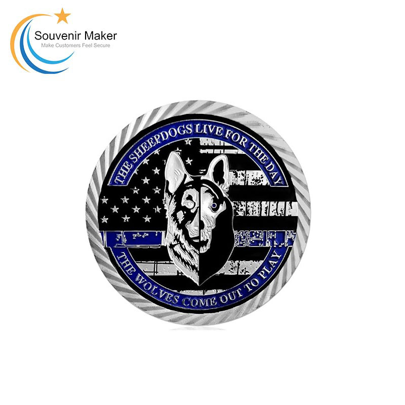 Custom Police Dogk9 Challenge Coin