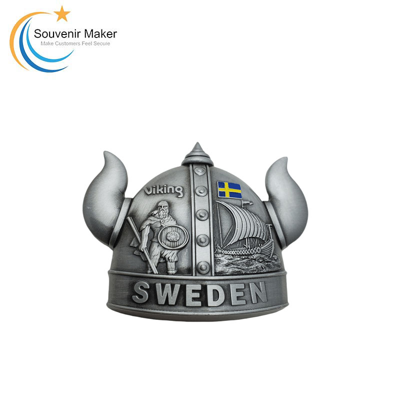 Custom Viking Hat Fridge Magnet