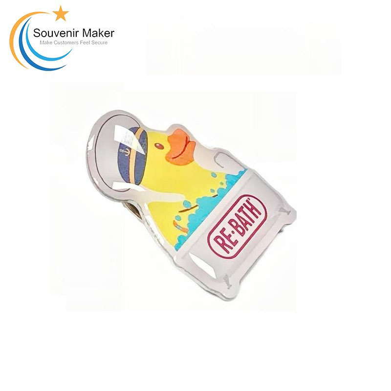 Custom Yellow Duck Print Lapel Pin