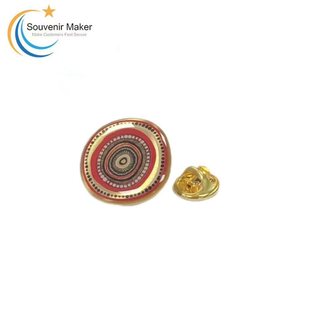 Custom Printed Lapel Pin In Brass