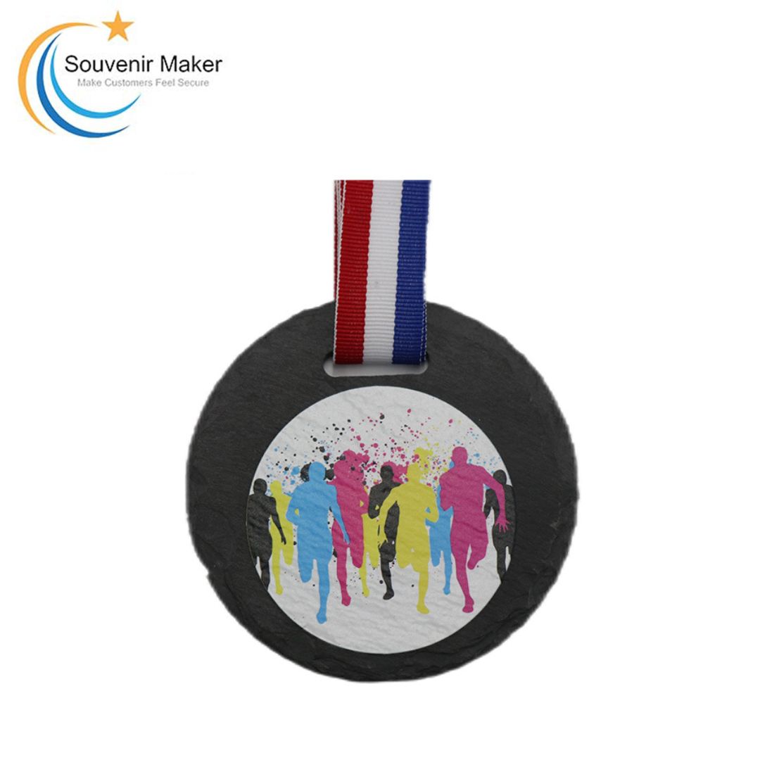 Custom Slate Running Medal