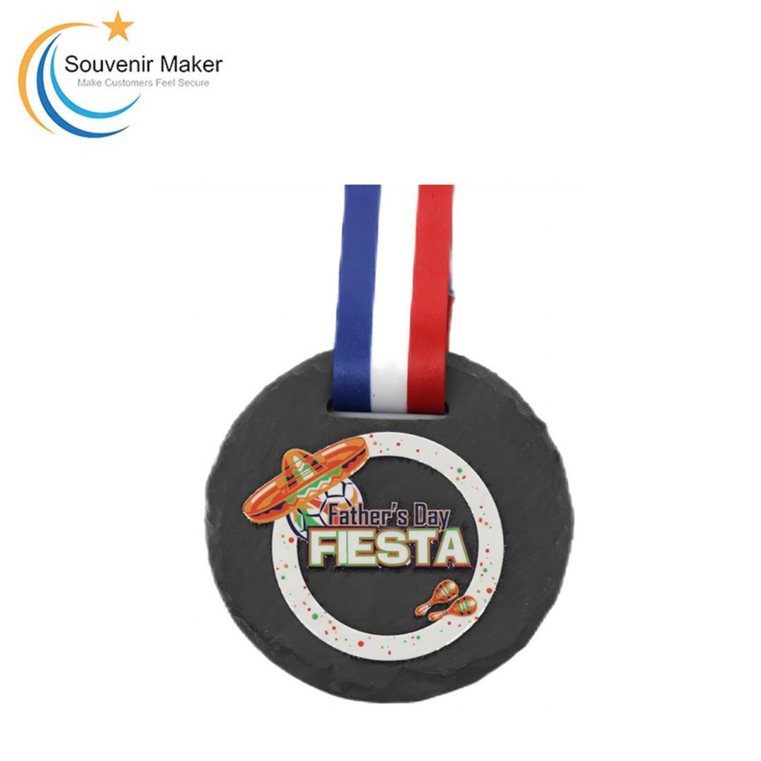 Custom Unique Slate Medal