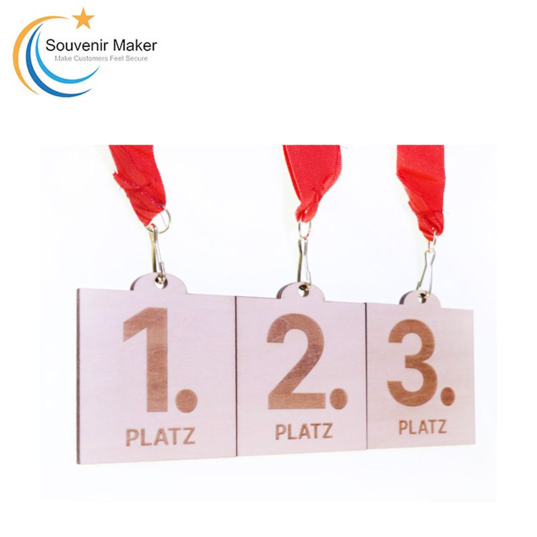 custom wooden medal