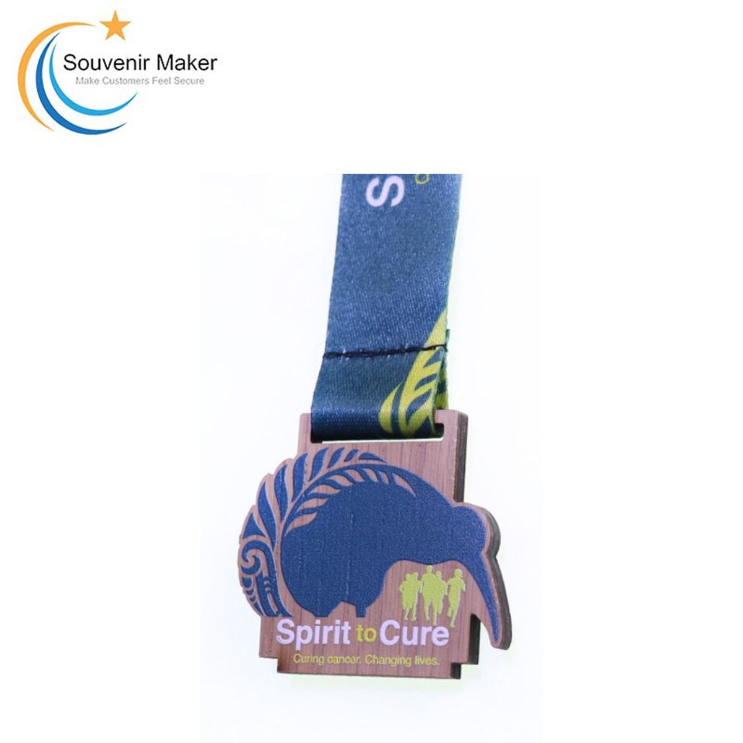 custom uv printing wooden medal