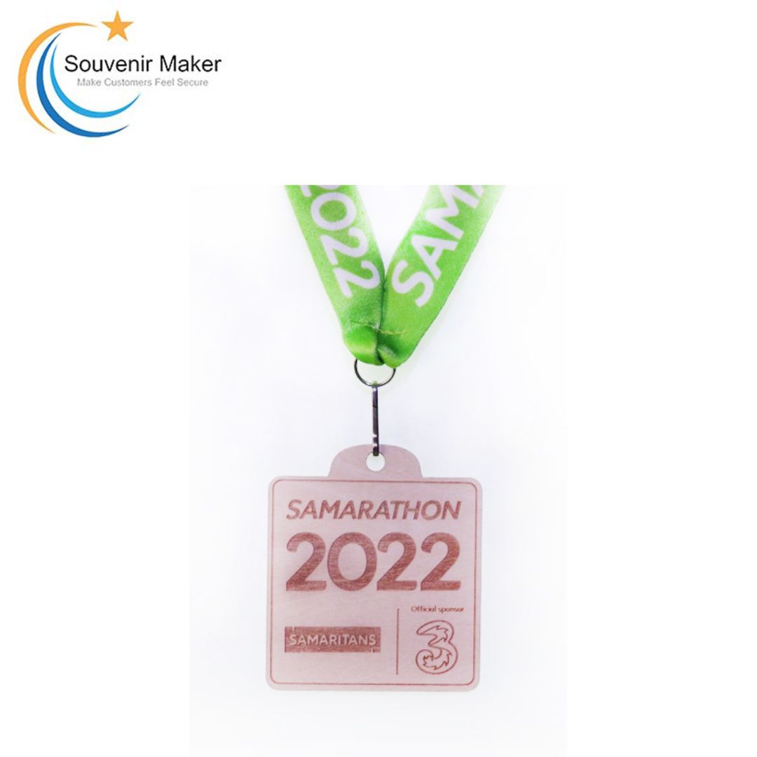 Custom Marathon Wooden Medal