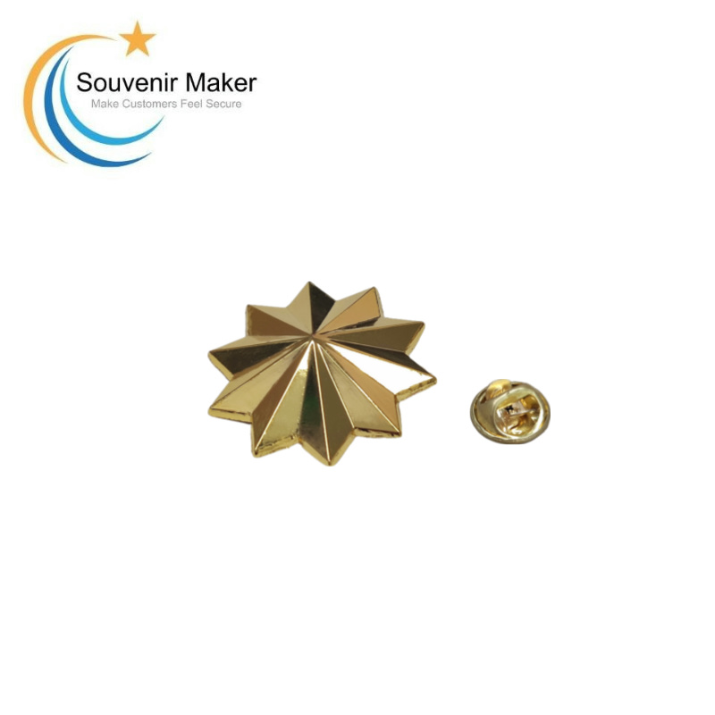 Custom 3D Shiny  Gold Lapel Pin